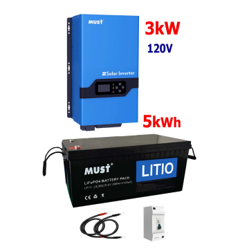 Respaldo Eléctrico Must 3000W con baterías de LITIO 5120Wh 