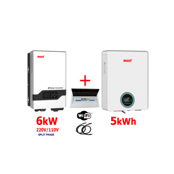 Respaldo Eléctrico 6kW Must con batería de  LITIO 5kWh
