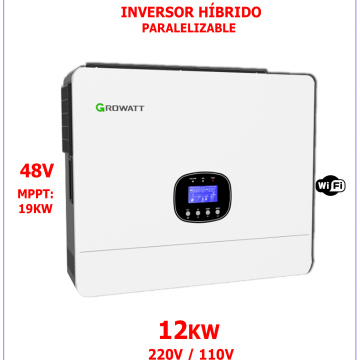 Inversor Híbrido Growatt 12kW / 48V Split Phase (220V/110V)