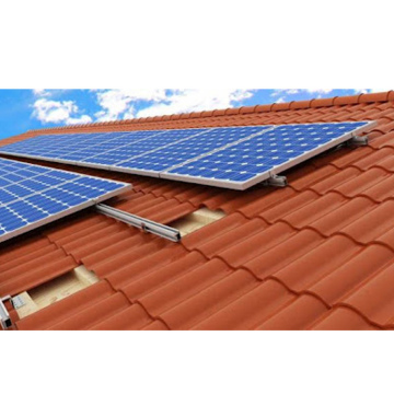Estructura para 04 paneles solares. Techo de Tejas de Arcilla