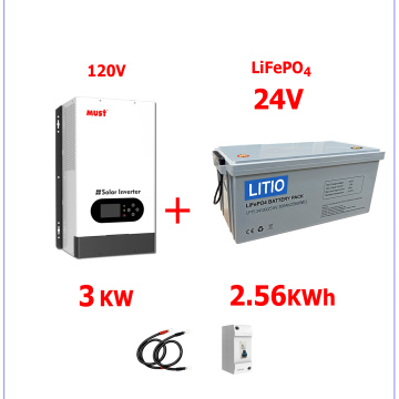 Respaldo Eléctrico Must 3000W con batería de LITIO 2560Wh