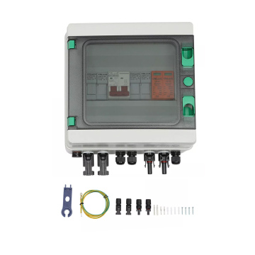 Tablero, Combiner Box, para 02 Strings paneles solares 500V DC 20A 
