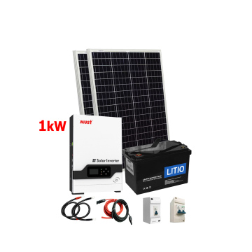 Kit Solar Must 1000W con banco de baterías de Litio 1280Wh y 315W en paneles solares