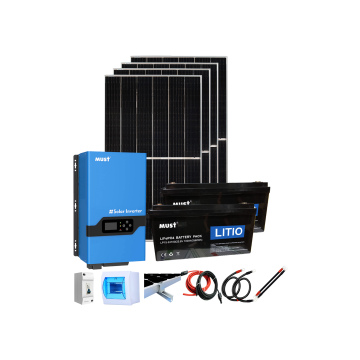 Kit Solar Must 3kW con banco de baterías de LITIO de 5120Wh y 1600W en paneles solares
