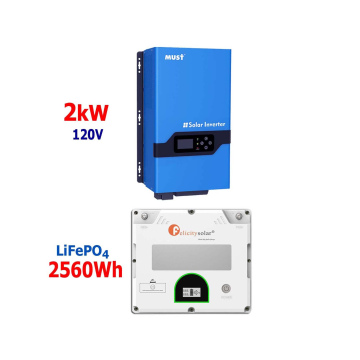 Respaldo Eléctrico Must 2000W con batería de LITIO 2560Wh